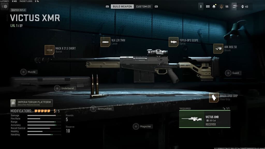 Modern Warfare 2 Victus XMR loadout attachments