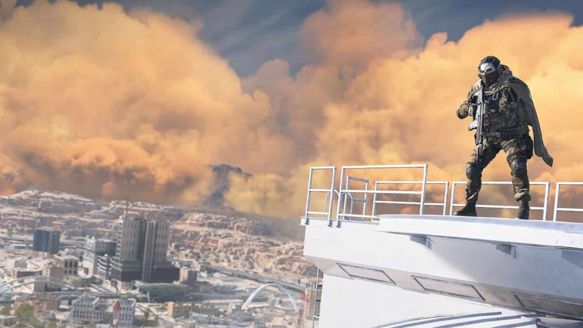 warzone operator standing on building