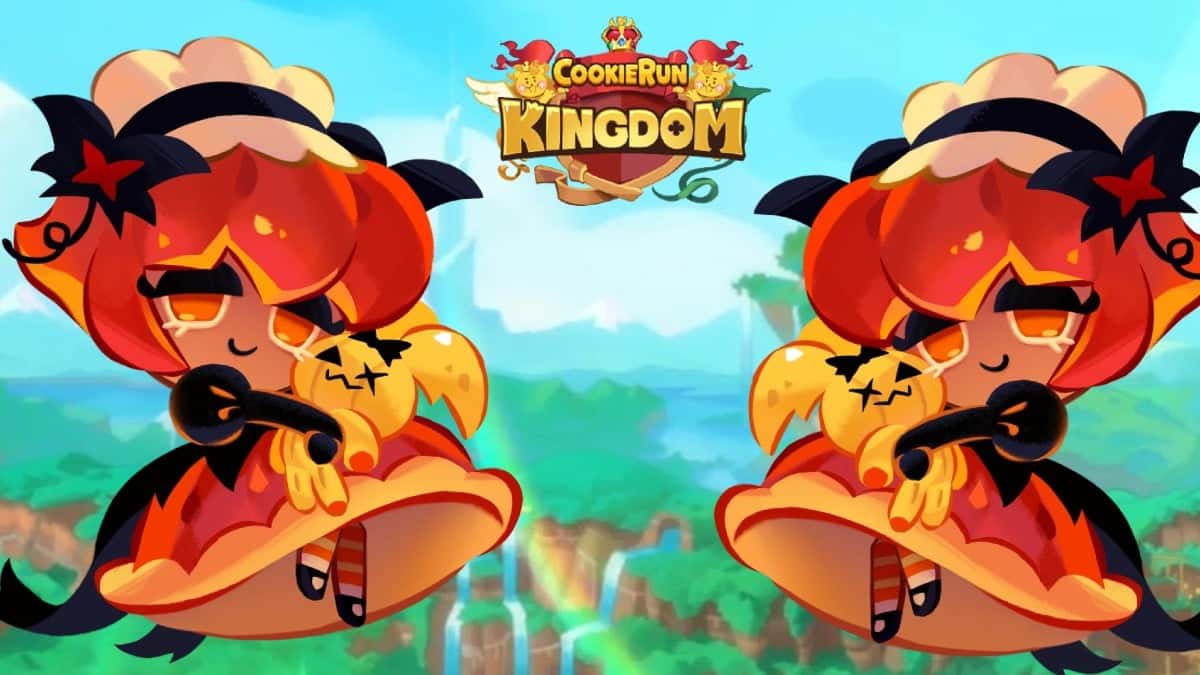 Two Pumpkin Pie Cookies in Cookie Run Kingdom