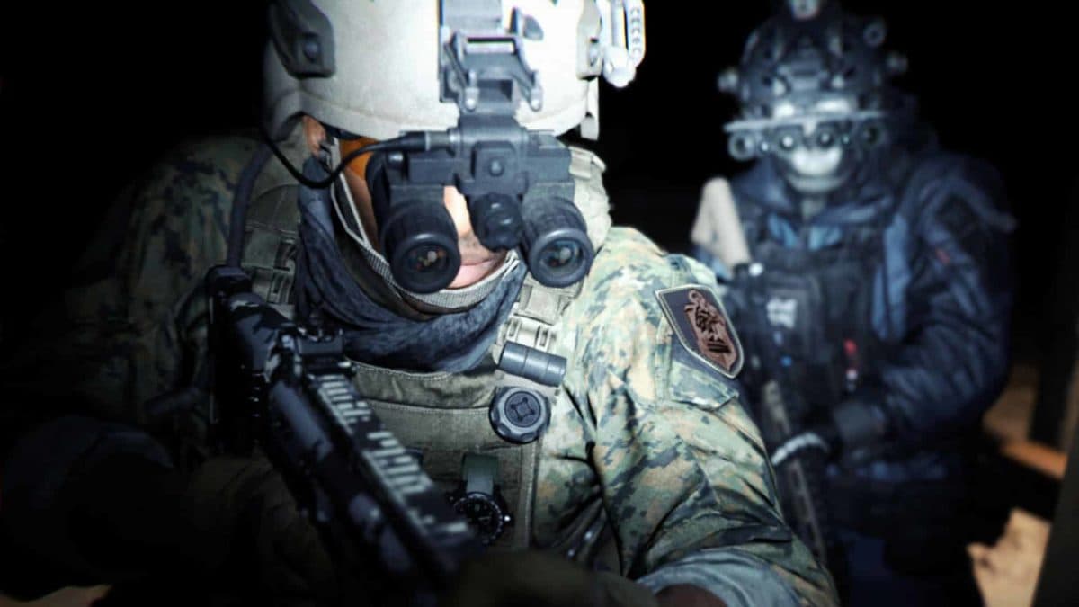 cod operators wearing night-vision goggles