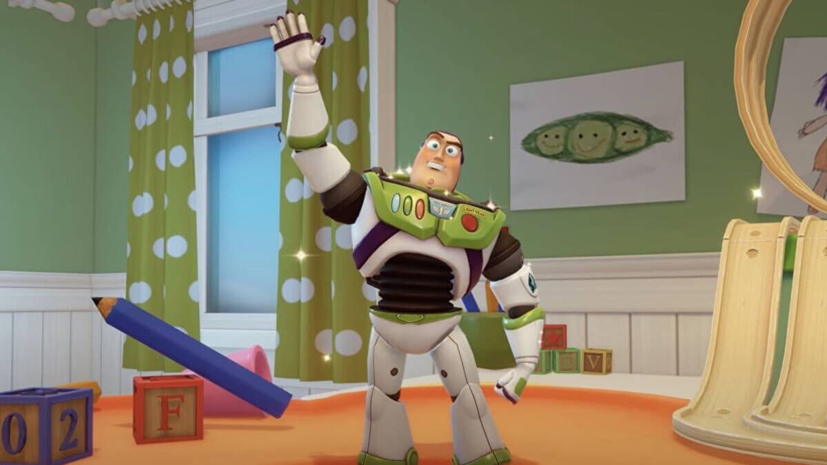 buzz lightyear waving in disney dreamlight valley