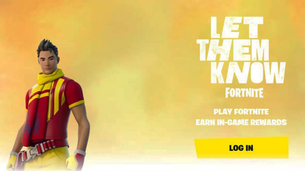 Fortnite Let Them Know challenges website login