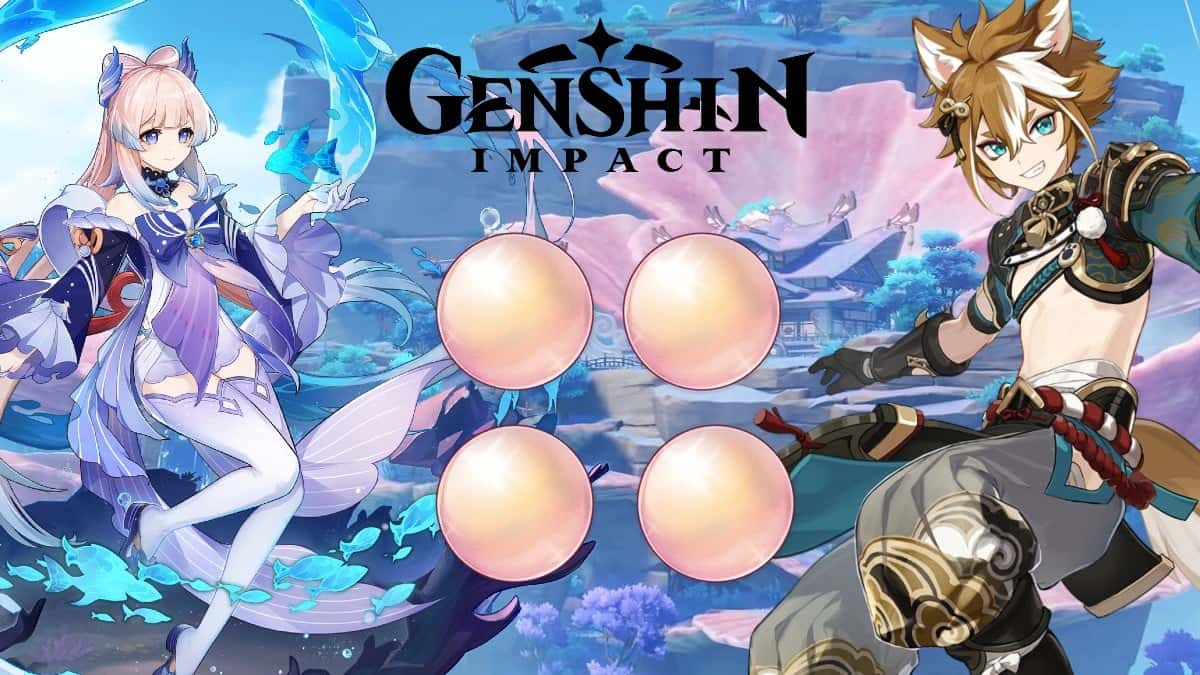 Gorou, Kokomi, and Sango Pearls in Genshin Impact