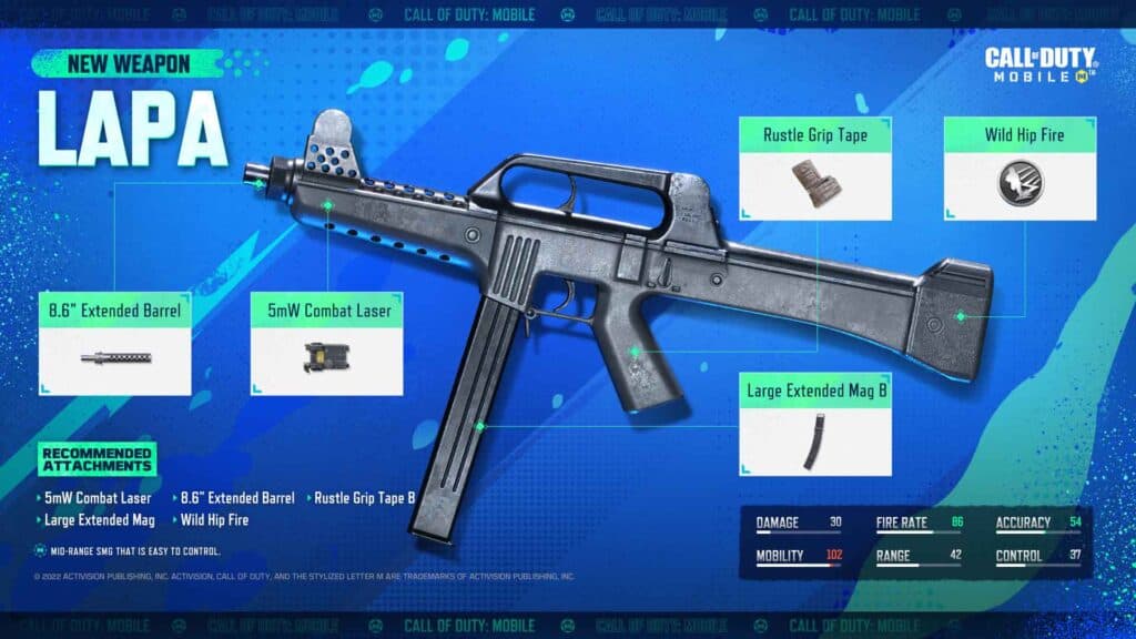 lapa smg in cod mobile