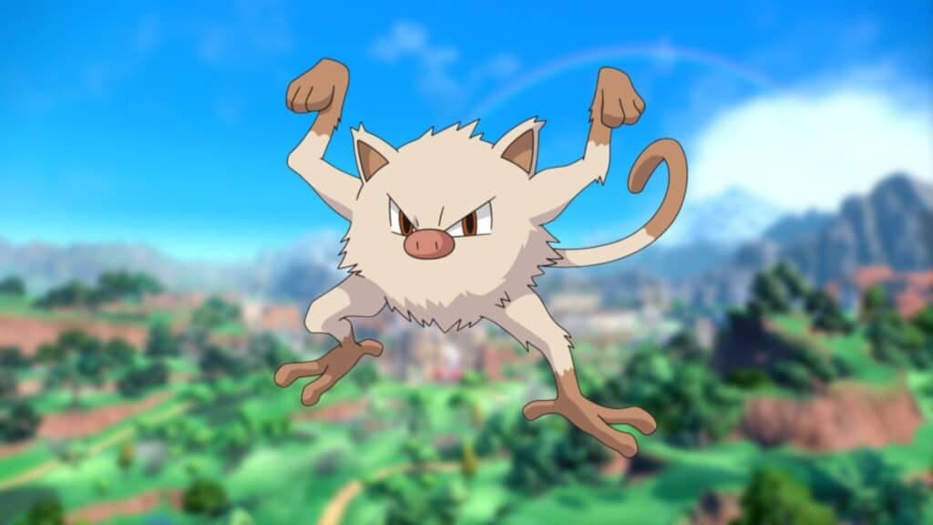 mankey pose in pokemon scarlet and violet