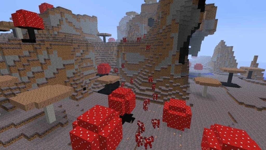 Mooshroom biome in Minecraft