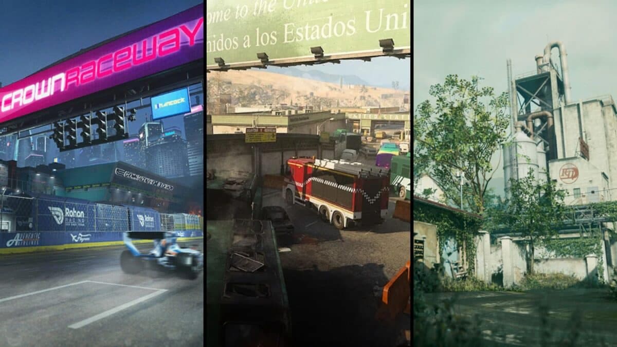 modern warfare 2 crown raceway, sena border crossing, and farm 18 maps