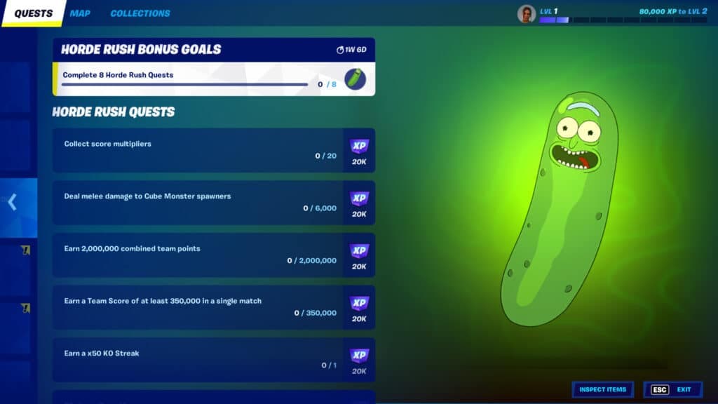 Pickle Rick in Fortnite