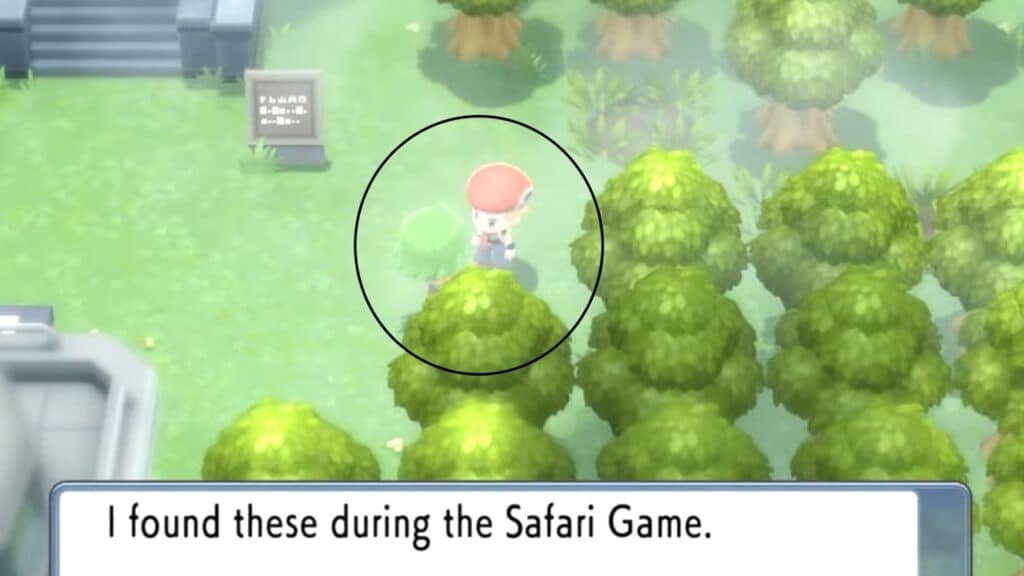 Green-haired NPC in Great Marsh in Pokemon Brilliant Diamond.