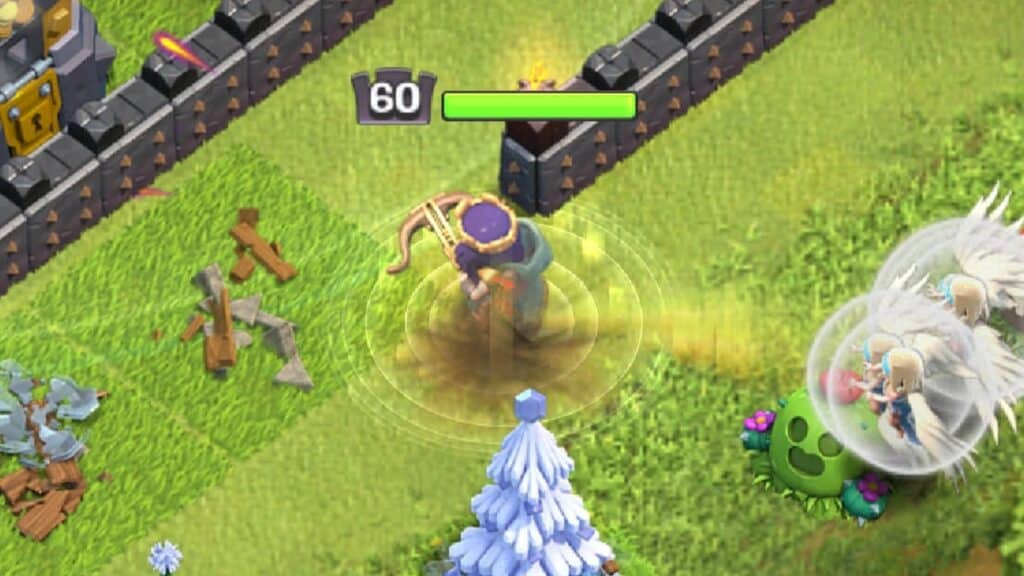 Healers healing Archer Queen in Clash of Clans