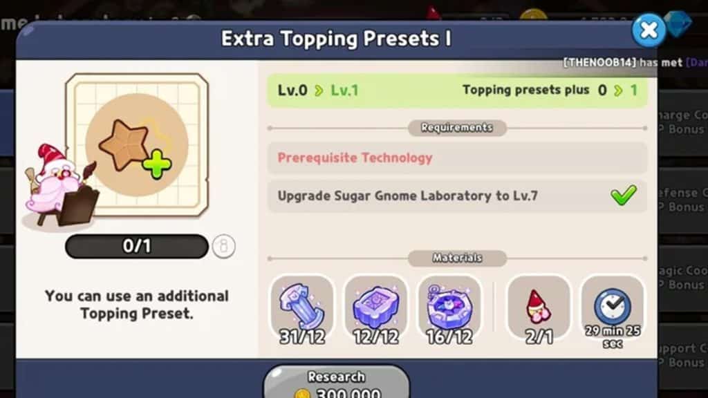 Sugar Gnome Laboratory upgrade in Cookie Run Kingdom