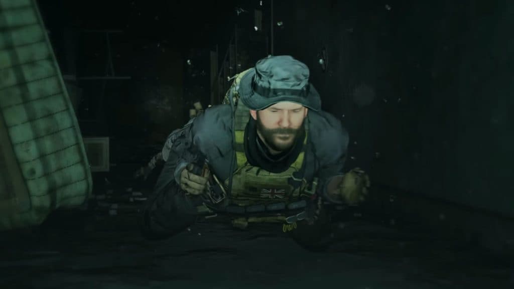 captain price swimming in water in modern warfare 2 atomgrad raid