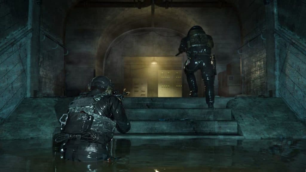 cod operators walking up stairs in modern warfare 2 atomgrad raid