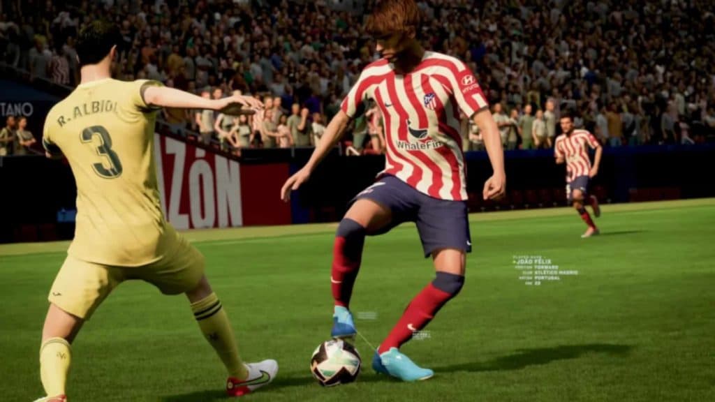 joao felix doing stepover skill in fifa 23