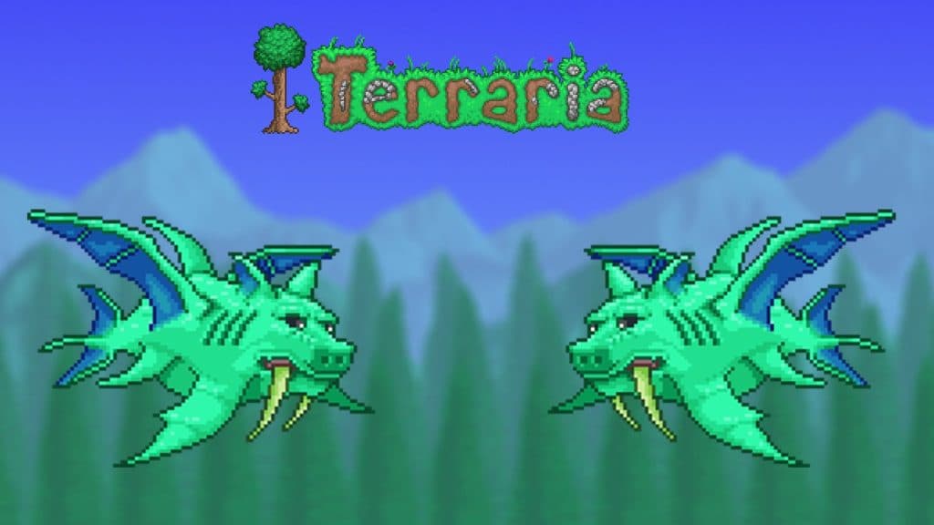 Duke Fishron boss in Terraria