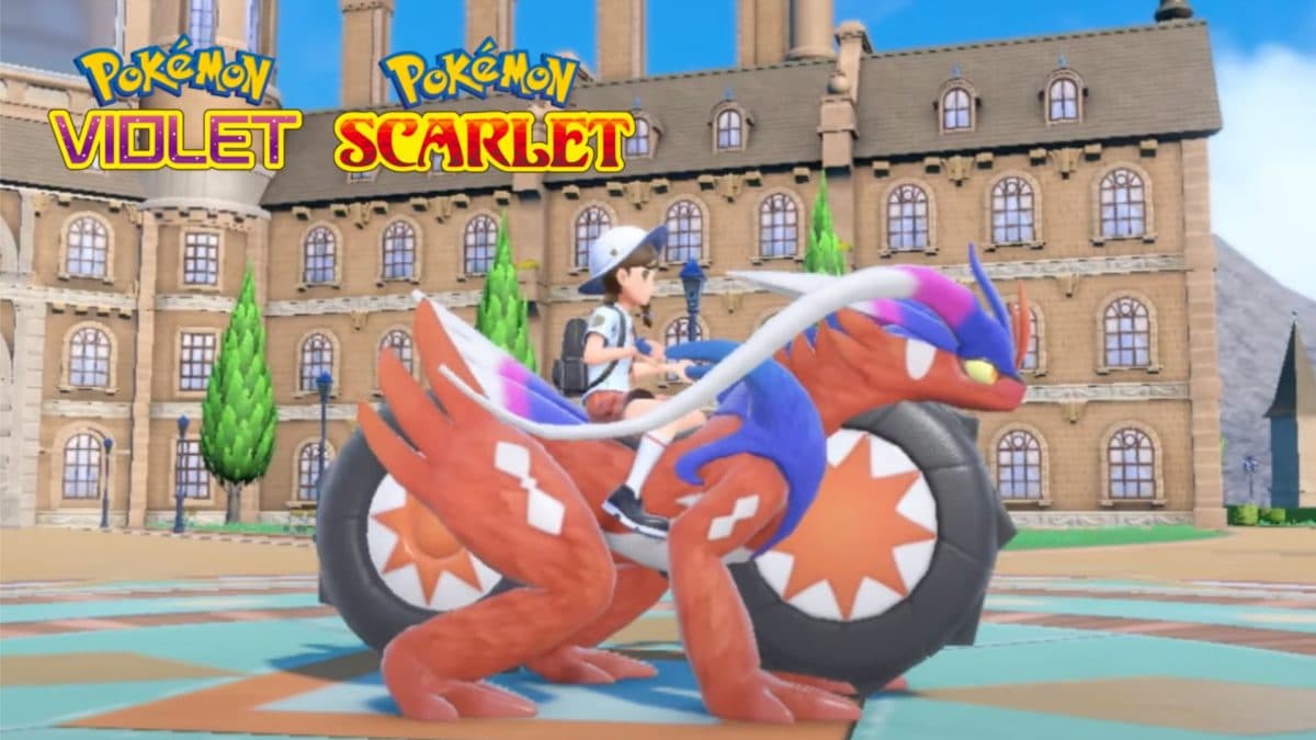 pokemon scarlet violet trainer riding koraidon