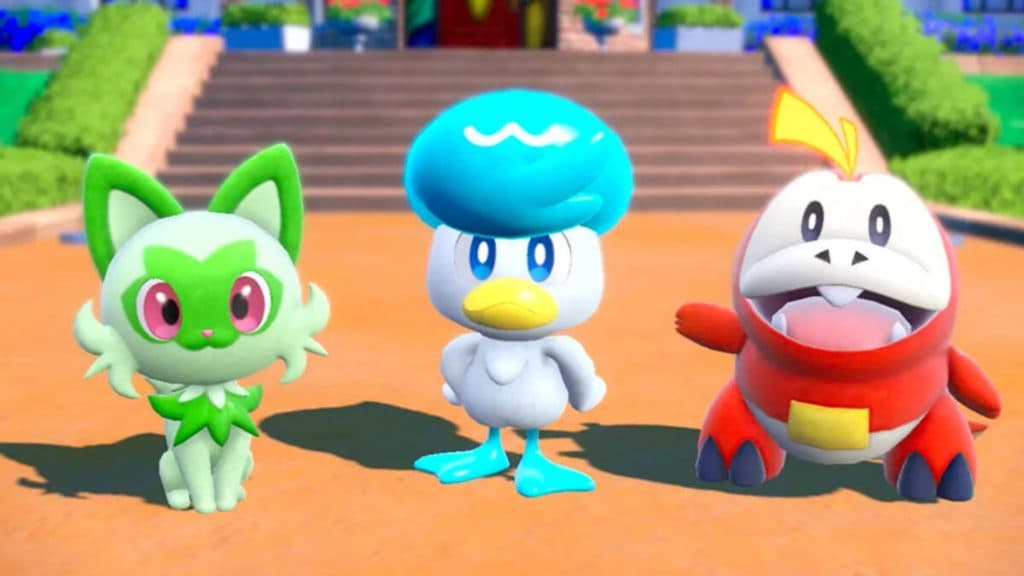 starter pokemon in pokemon scarlet and violet