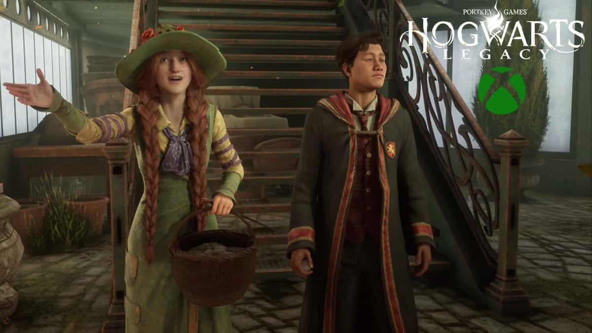 Hogwarts Legacy Herbology teacher and student