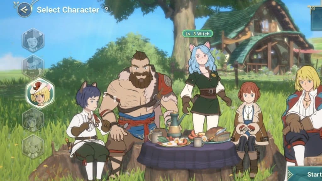 Ni no Kuni: Cross Worlds enjoying a feast