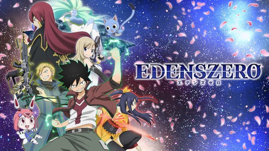 Shiki Granbell with other characters from Edens Zero