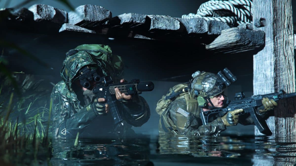 cod mw2 operators in water