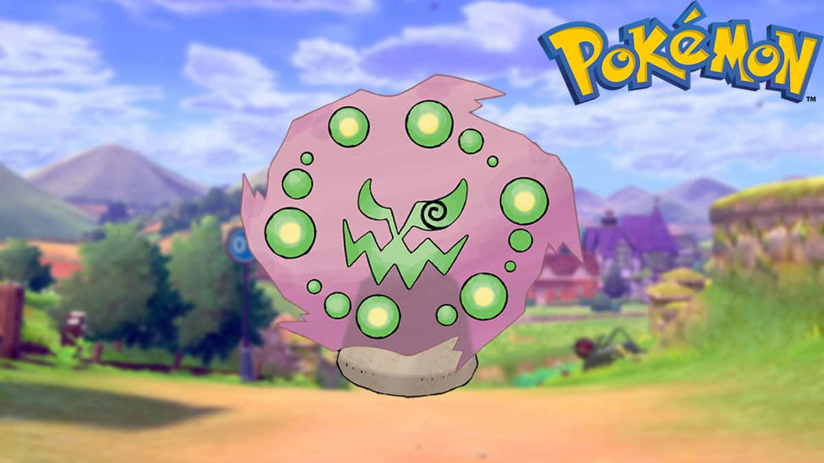 Spiritomb and a Pokemon logo