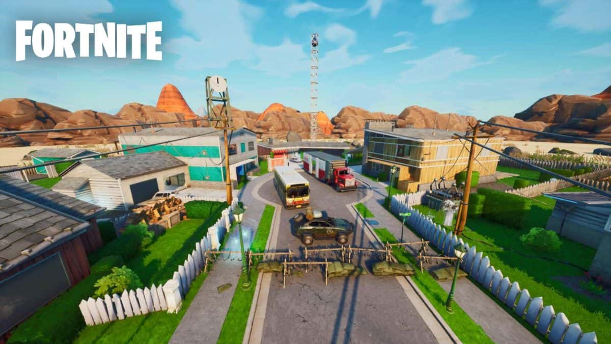 Nuketown map in Fortnite