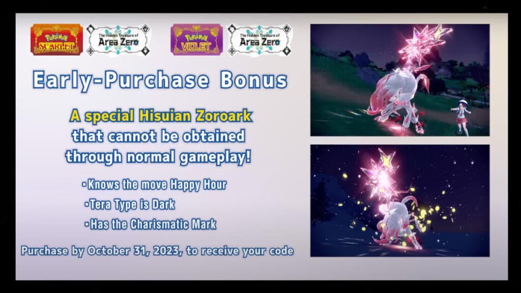 Hisuian Zoroark Pre Order Bonus