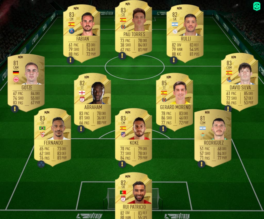 83 rated squad for flashback Walcott