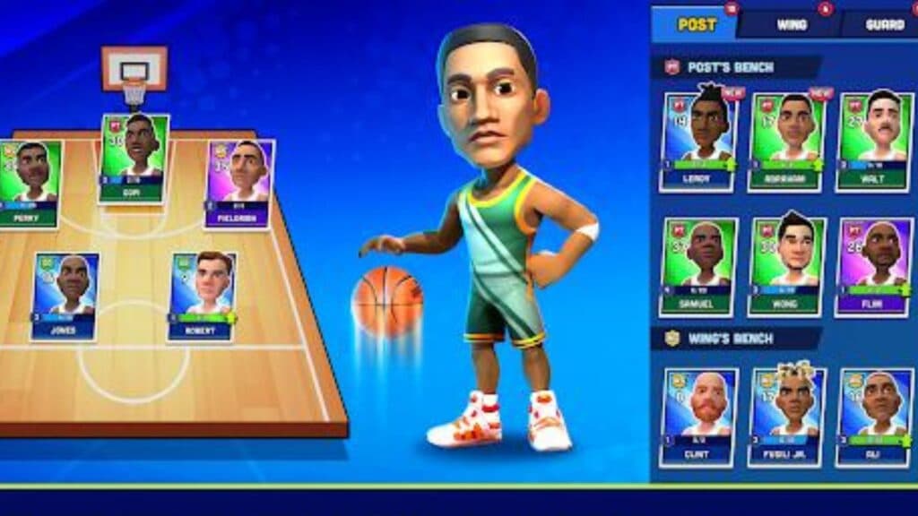 Team building screen in Mini Basketball