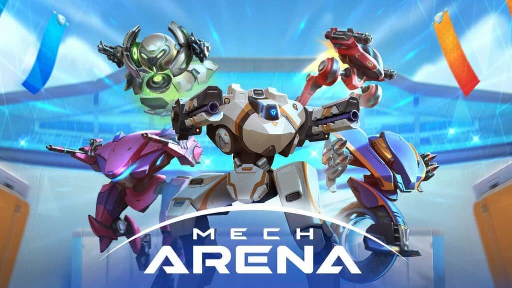 Mech Arena official art featuring different types of custom Mechs