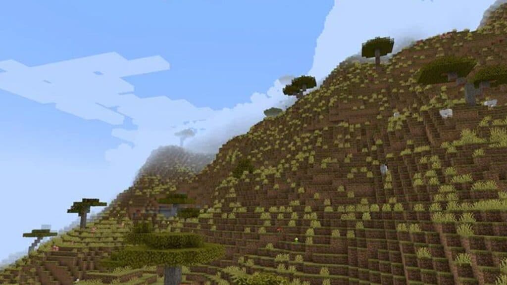 Savanna biome in Minecraft