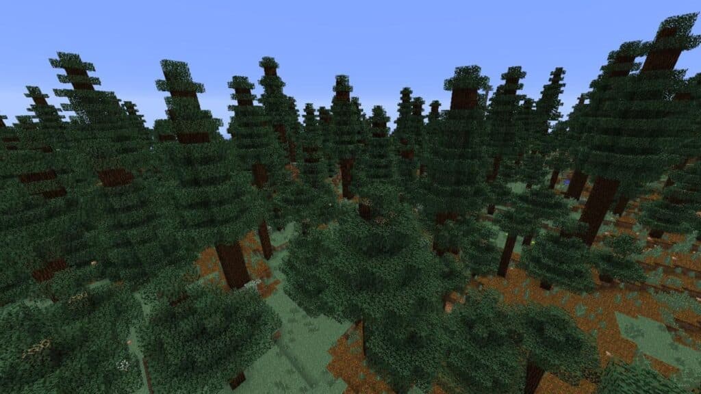 Taiga biome in Minecraft