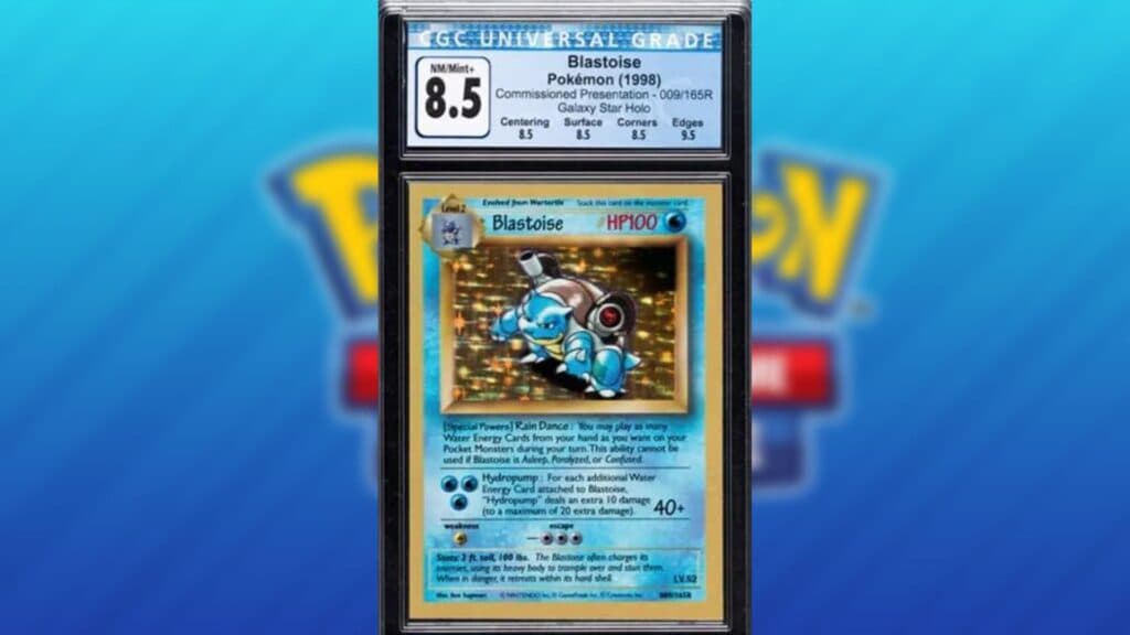 Galaxy Star Holo Blastoise Pokemon card