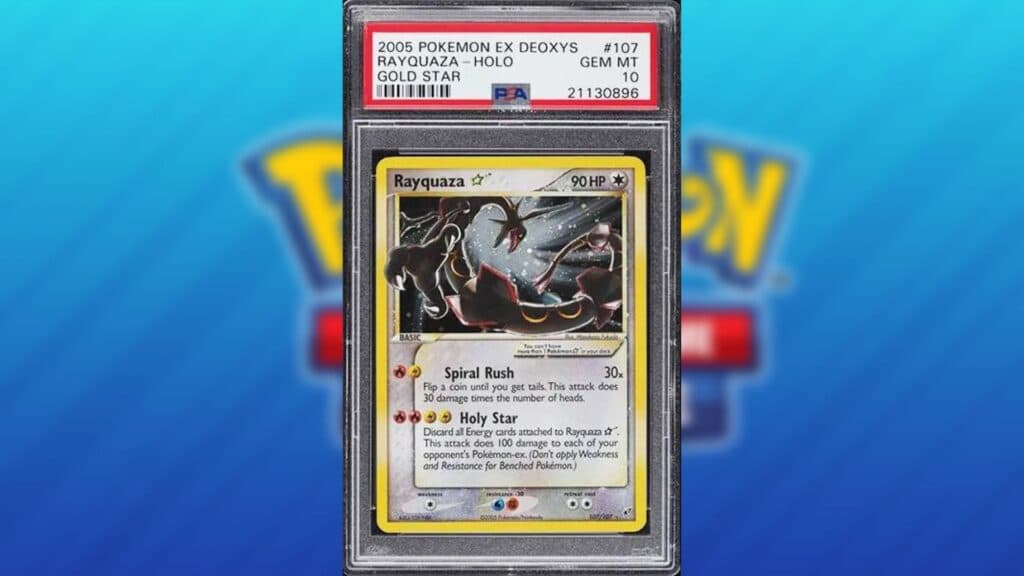 Rayquaza No Rarity Shadowless Pokemon card