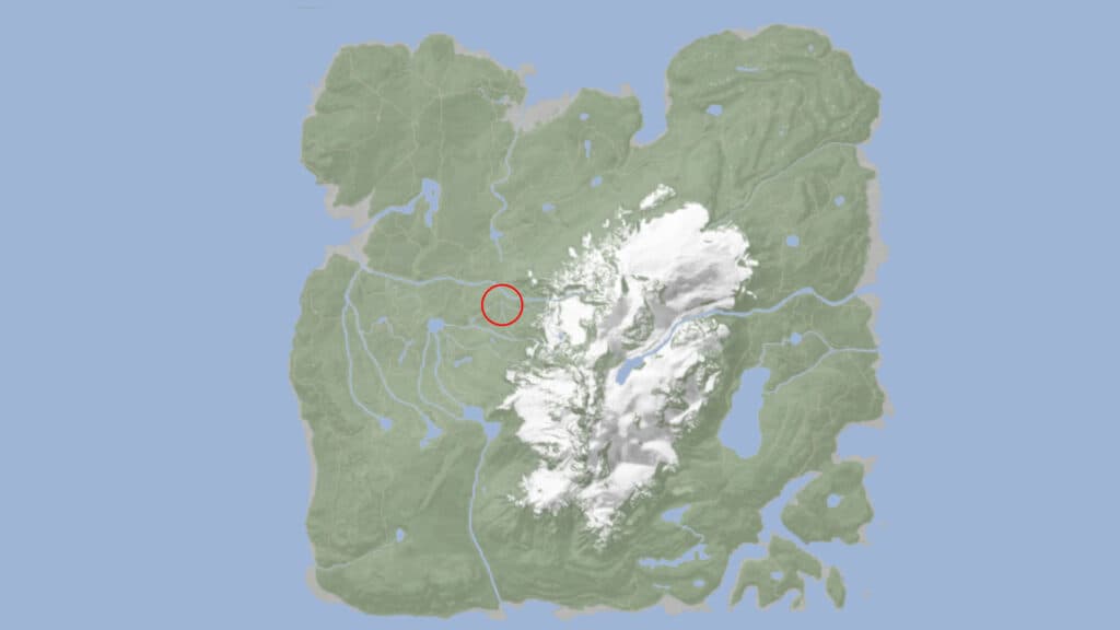 shovel location marked on sons of the forest map