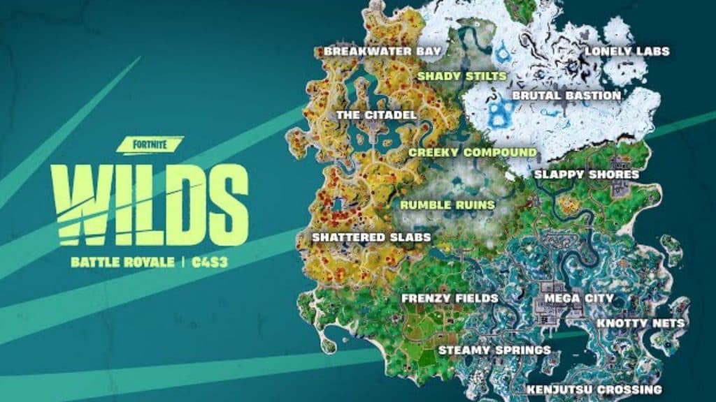 Fortnite Chapter 4 Season 3 map