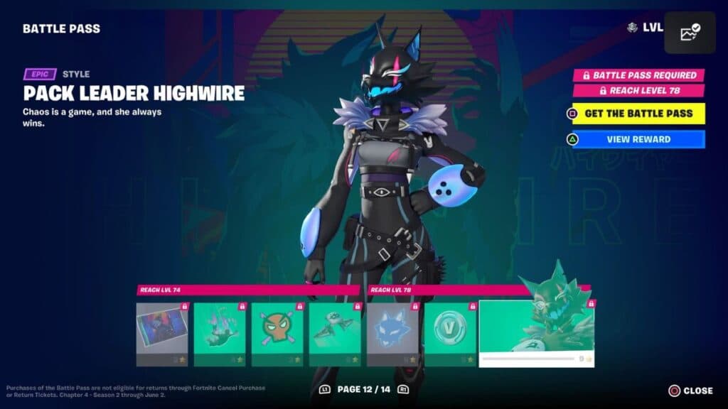 Fortnite Chapter 4 Season 2 Battle Pass page 12