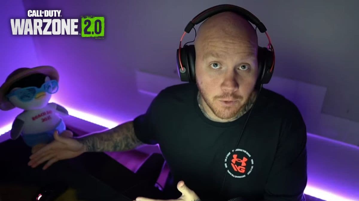 TimTheTatman with Warzone 2 logo