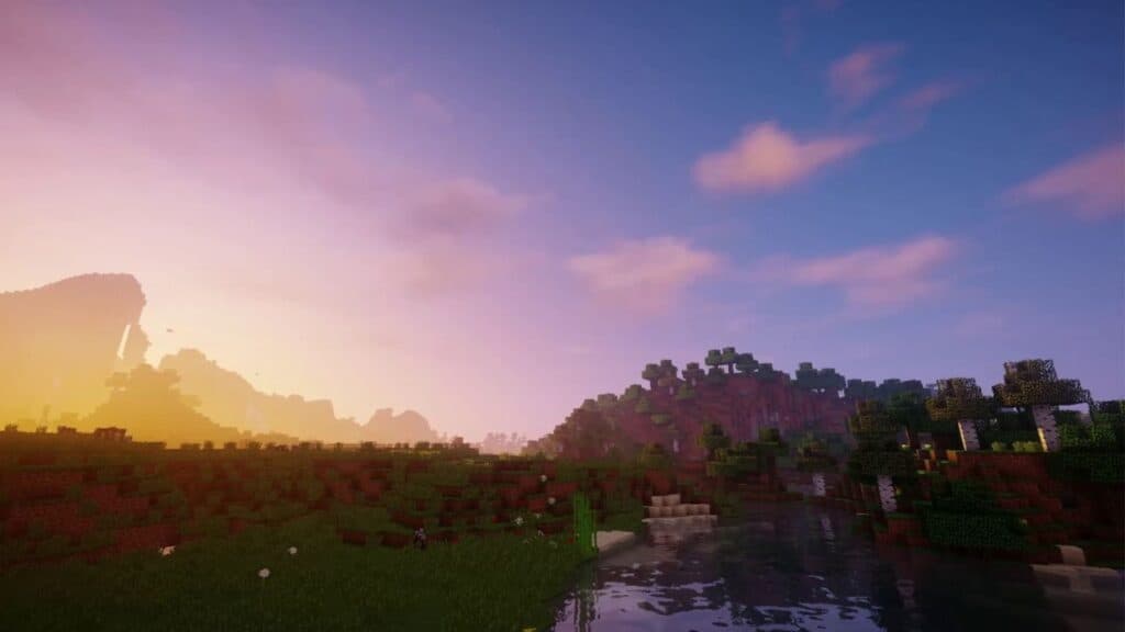 Evening in Minecraft