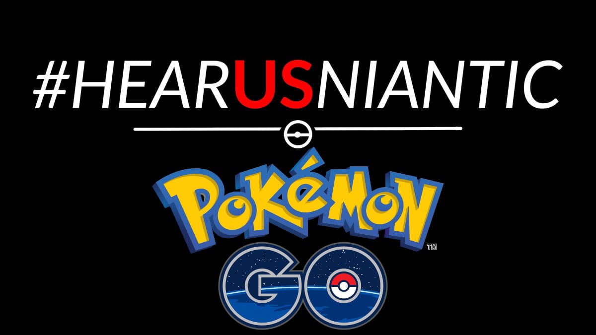 #HearUsNiantic hashtag with Pokemon Go logo