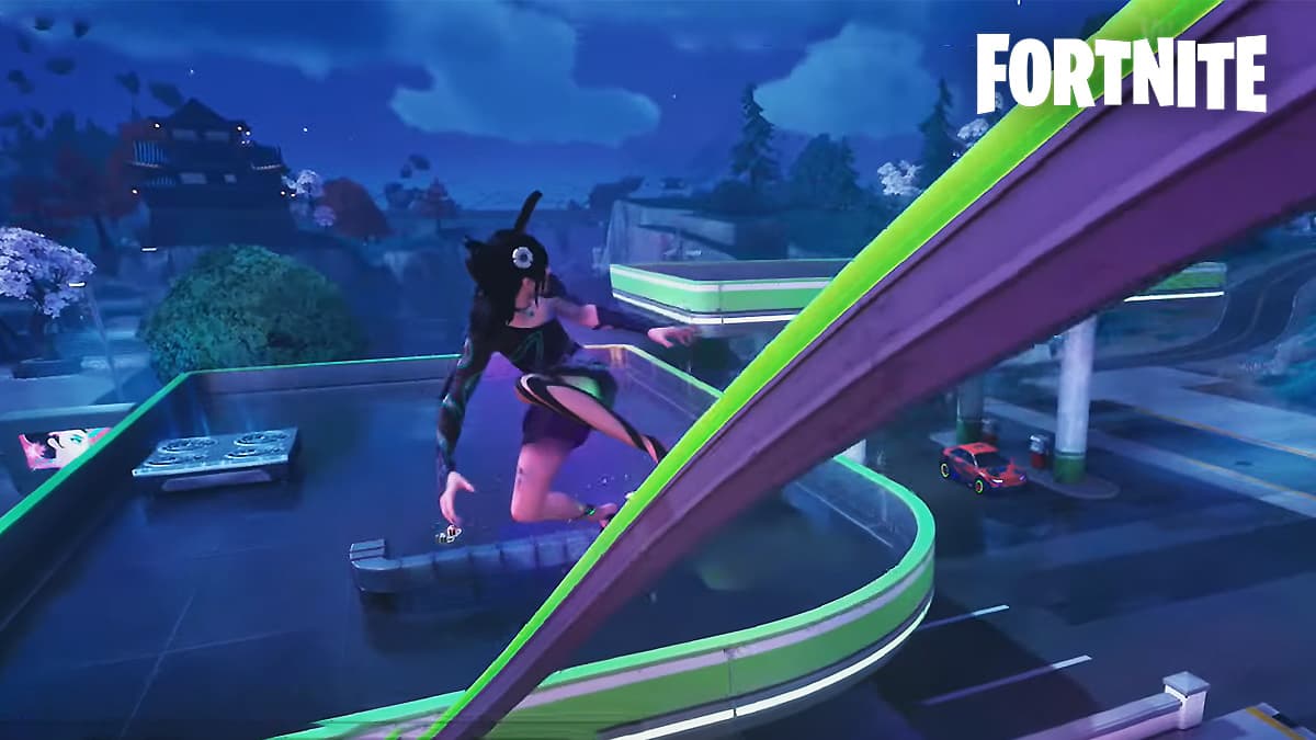 grind rail in Fortnite