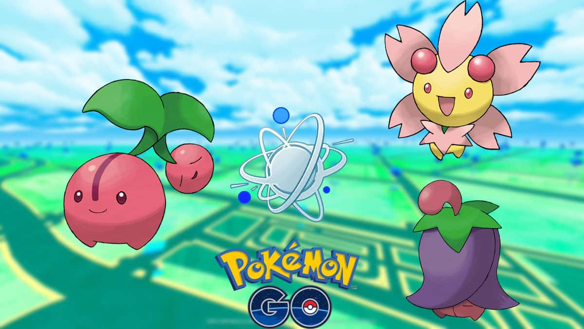 Cherubi, Overcast Cherrim and Sunshine Cherrim in Pokemon Go