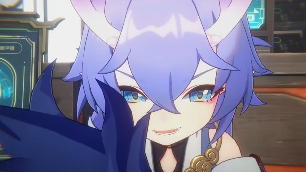 Bailu's grin in Honkai Star Rail cut scene