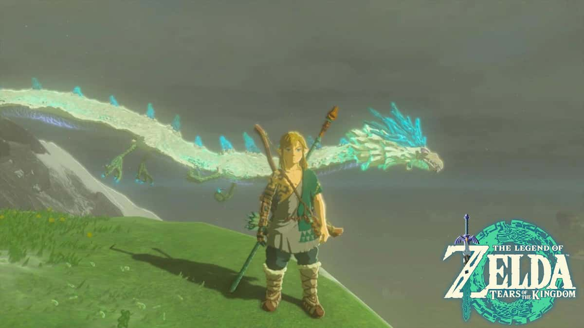 Link next to dragon TOTK