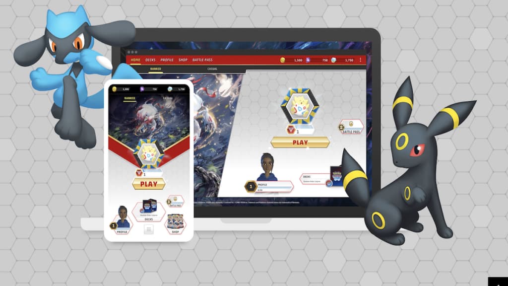 Pokemon TCG Live menu