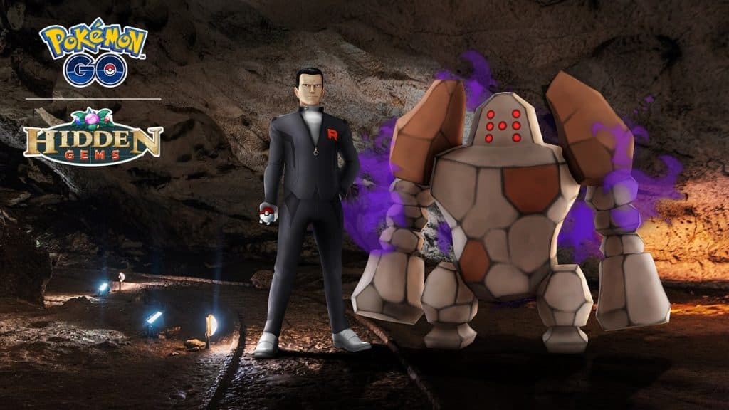 Giovanni and Shadow Regirock in Pokemon Go