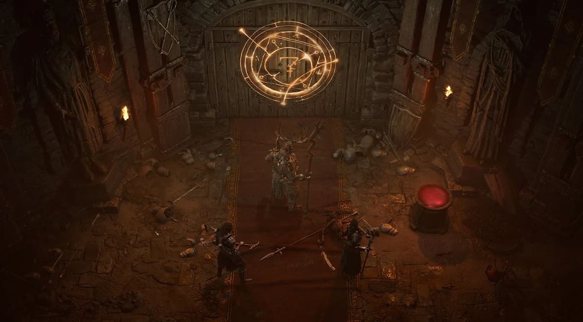 Diablo 4 players in a Stronghold