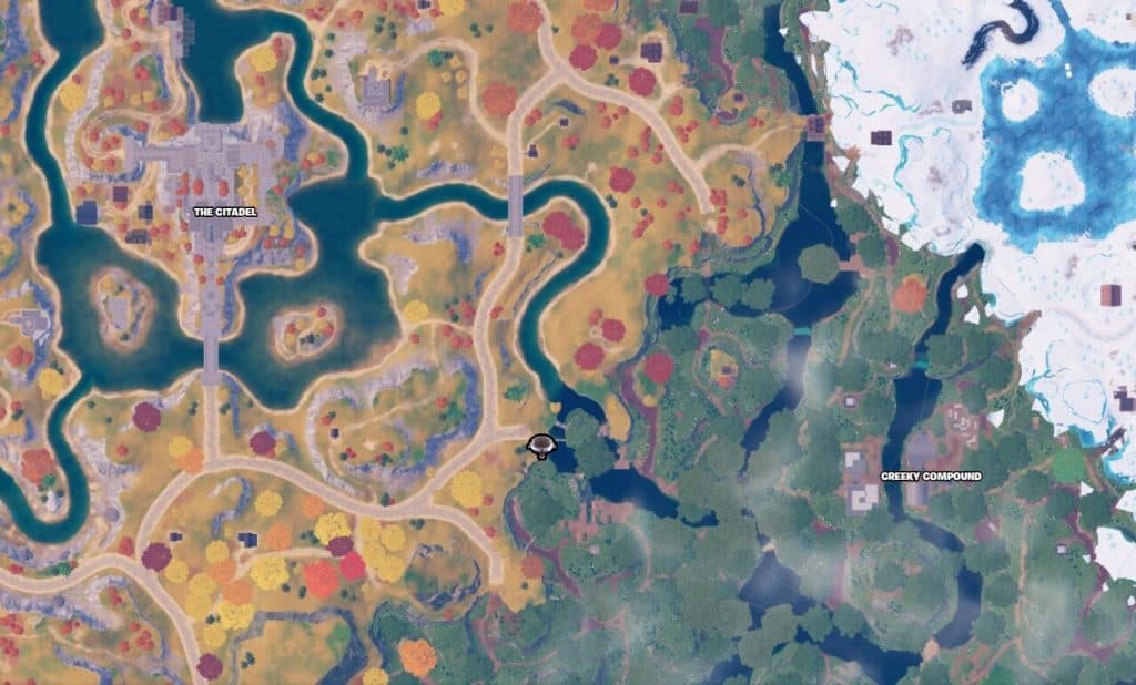 Sunswoon Lagoon launchpad location in Fortnite