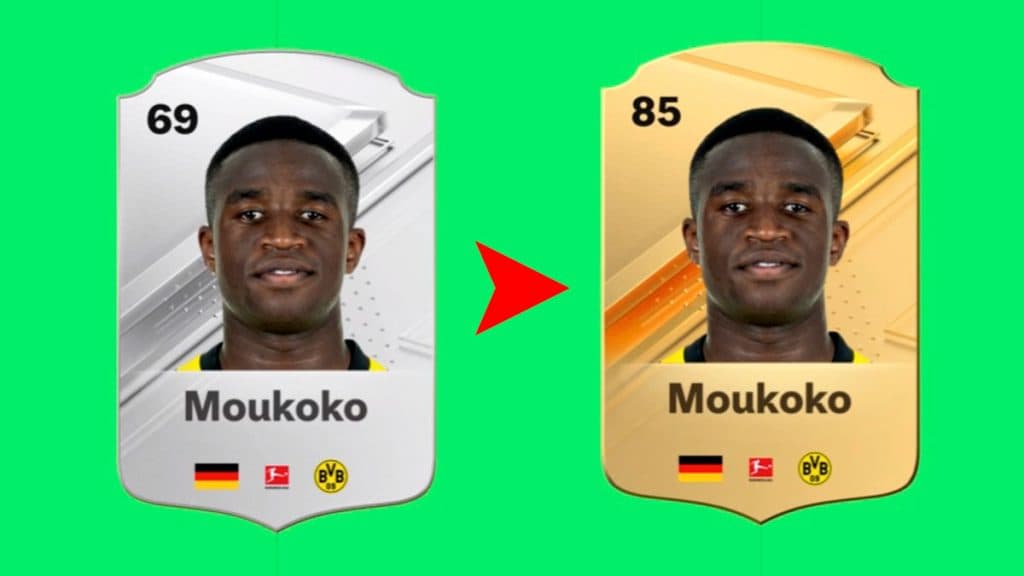 Moukoko card in EA Sports FC 24 Ultimate Team